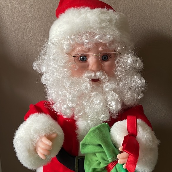 Vintage Animated Santa Claus Animated Motion Santa with Sac WORKS - Picture 3 of 6